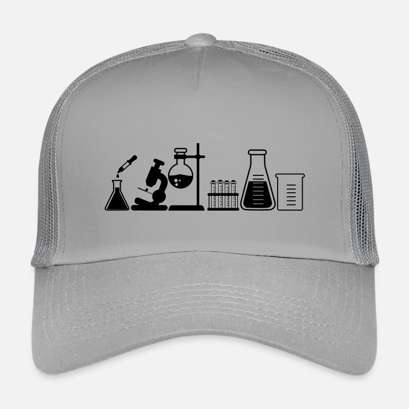 Laboratoire avec bocaux, microscope et tubes Casquette trucker enfant