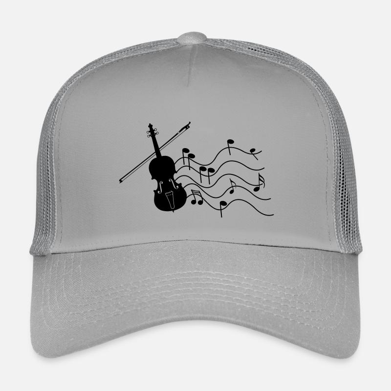 Violon avec notes de musique image d’ombre, Casquette trucker enfant