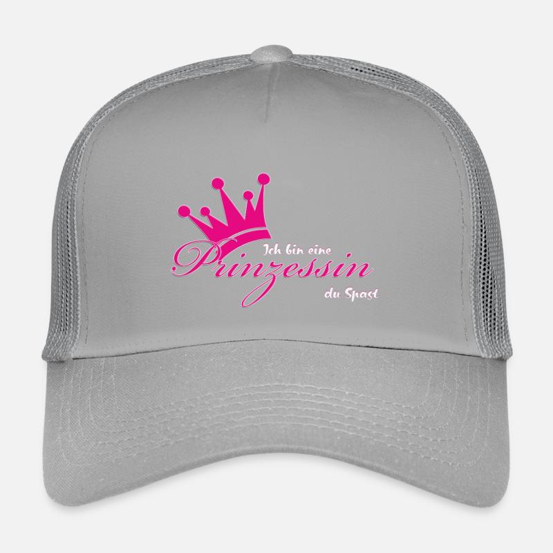 Ich bin eine Prinzessin - Kinder Trucker-Cap - Hellgrau