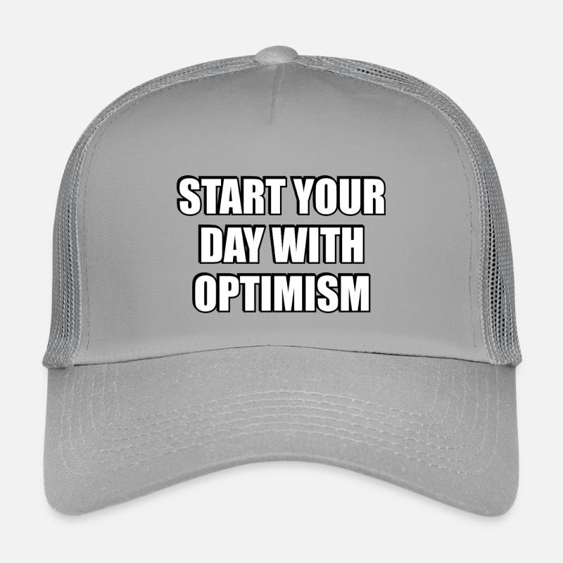 Beginnen Sie Ihren Tag mit Optimismus Kinder Trucker-Cap