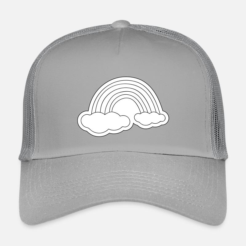 Minimalist rainbow on clouds Kids’ Trucker Cap