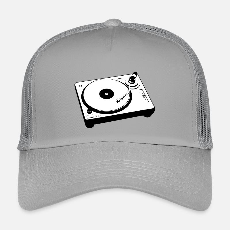 Turntable Plattenspieler DJ - Kinder Trucker-Cap - Hellgrau