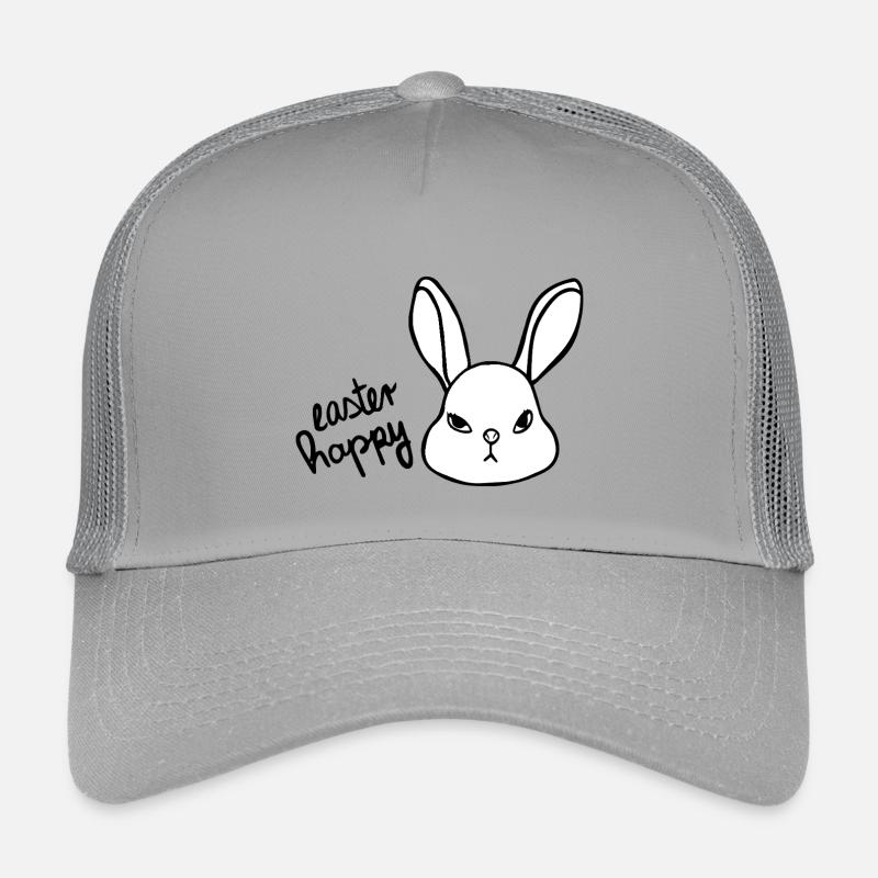 Sarcastic Easter Bunny - Easter Happy Bunny - Kids’ Trucker Cap - light grey