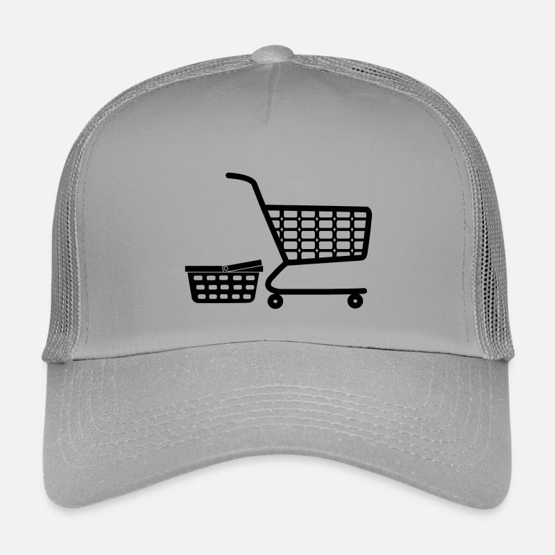 Panier et panier - Casquette trucker enfant - gris clair