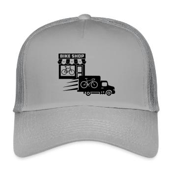 Bike shop with delivery service - Kids’ Trucker Cap - light grey - Front