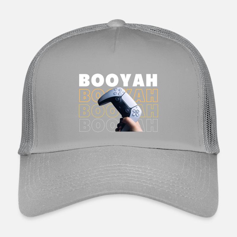 Gaming Content Design with VR Controller - Kids’ Trucker Cap - light grey