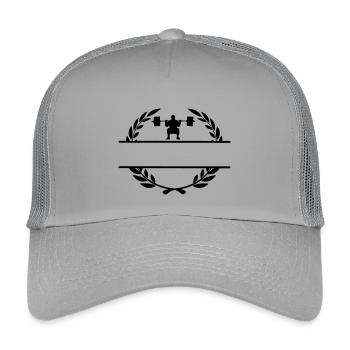 Gewichtheber im Lorbeerkranz - Kinder Trucker-Cap - Hellgrau - Vorne