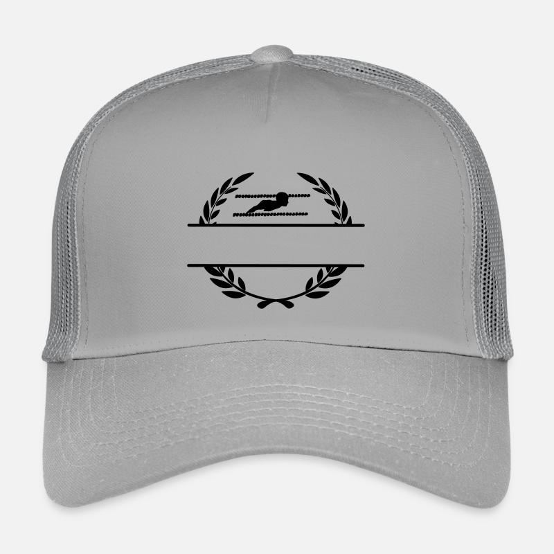 Schwimmer im Lorbeerkranz-Monogramm Kinder Trucker-Cap