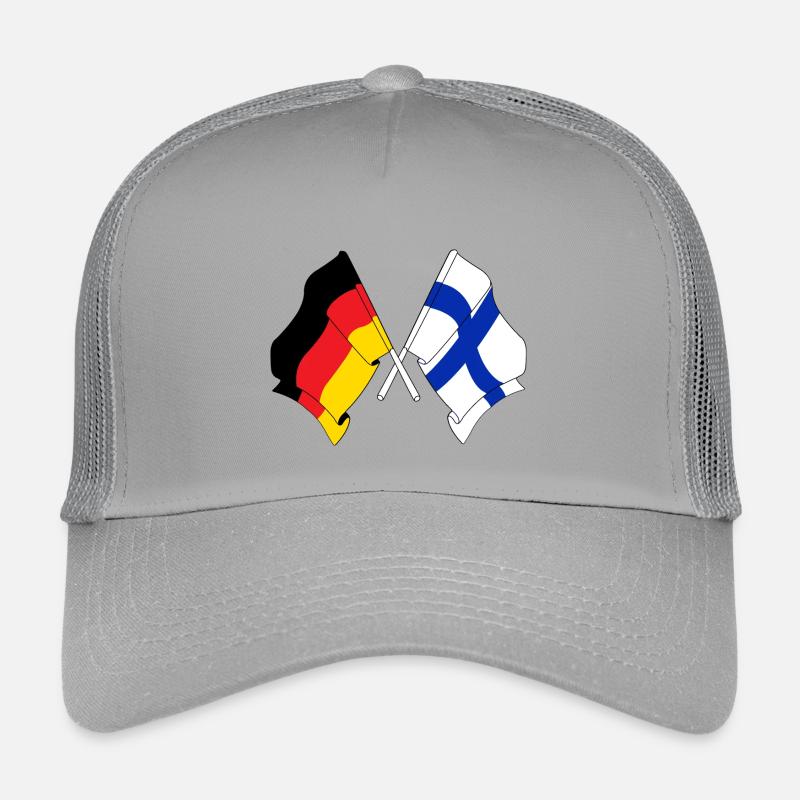 Deux drapeaux croisés de l’Allemagne, drapeau de la Finlande Casquette trucker enfant