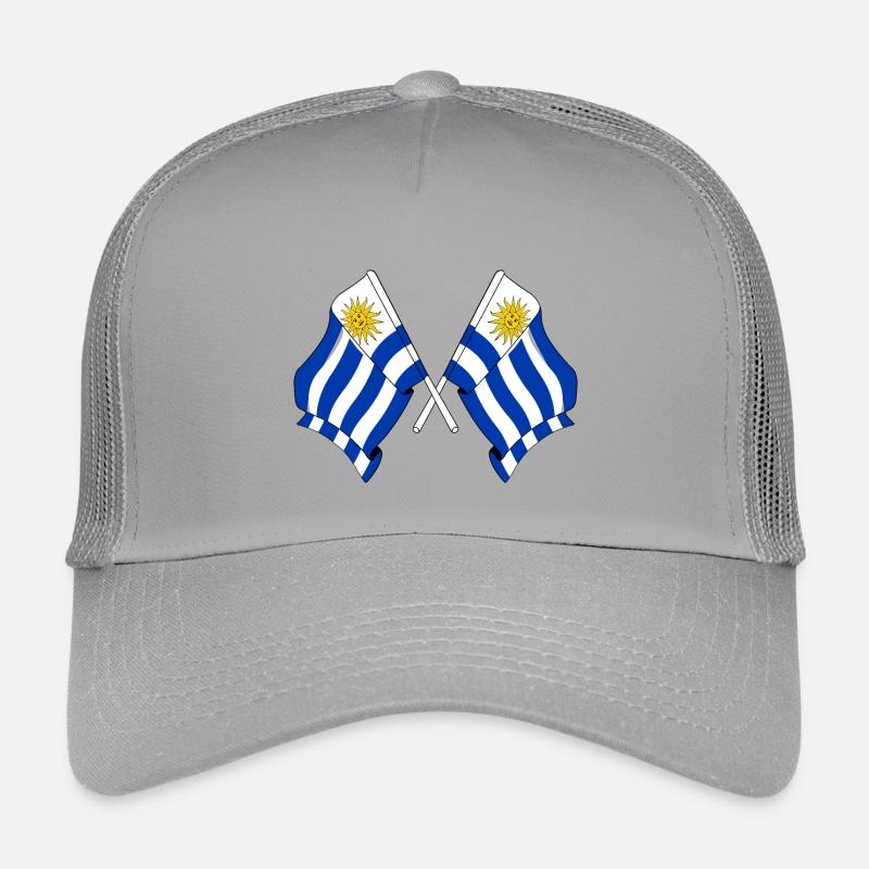 Deux drapeaux croisés de l’Uruguay Casquette trucker enfant