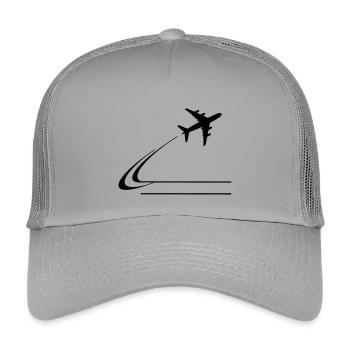Flying away from plane - Kids’ Trucker Cap - light grey - Front