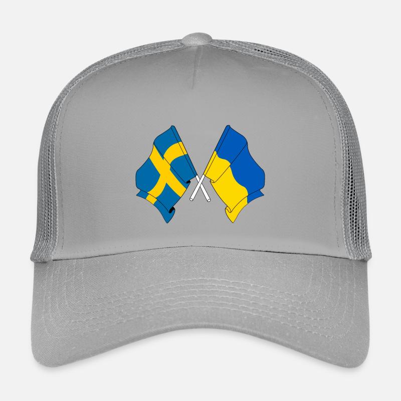 Drapeau de la Suède, drapeau de l’Ukraine Casquette trucker enfant