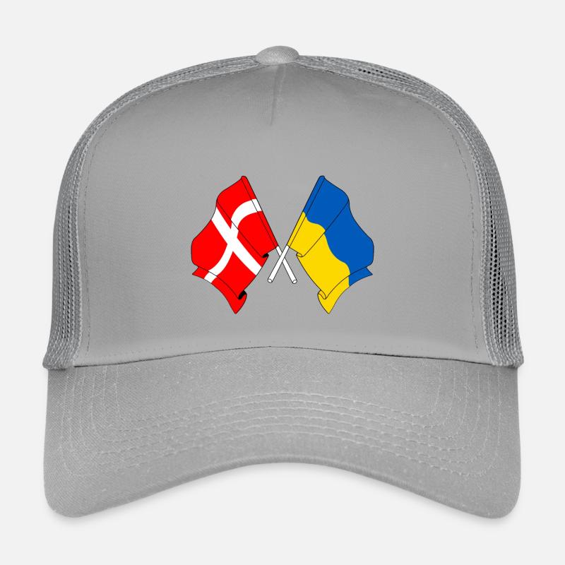 Flag Denmark, flag Ukraine Kids’ Trucker Cap