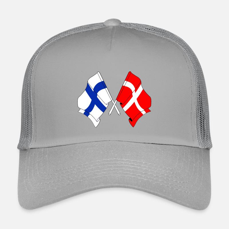 Drapeau Finlande, drapeau Danemark Casquette trucker enfant