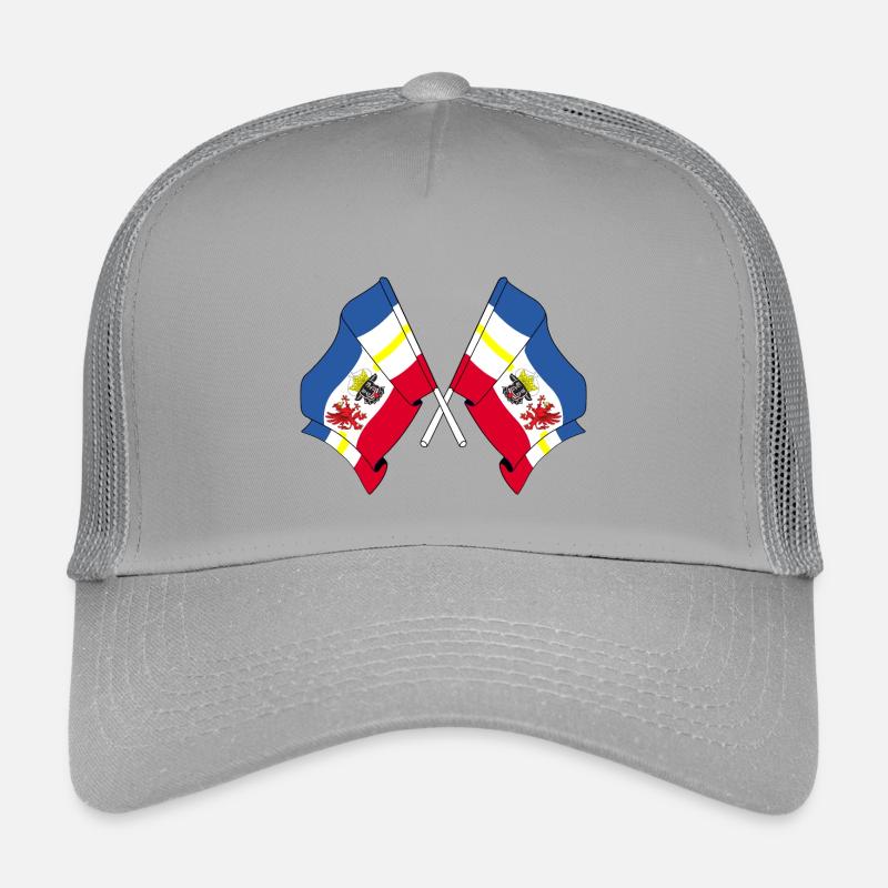 Deux drapeaux Mecklembourg-Poméranie-Occidentale Casquette trucker enfant
