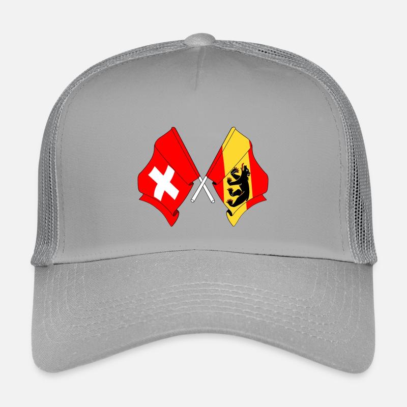 Flagge Schweiz Flagge Bern - Kinder Trucker-Cap - Hellgrau
