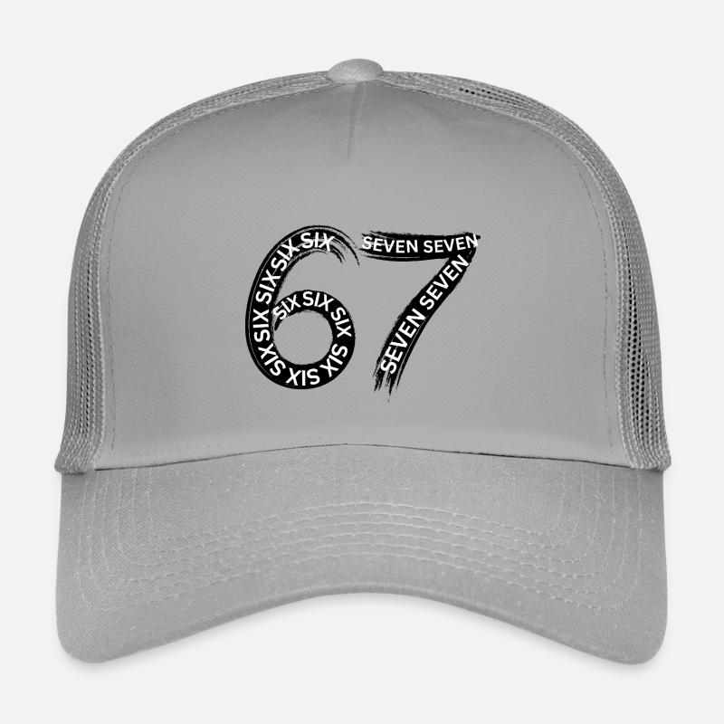 Six Seven Kids Meme 6 7 - Kinder Trucker-Cap - Hellgrau