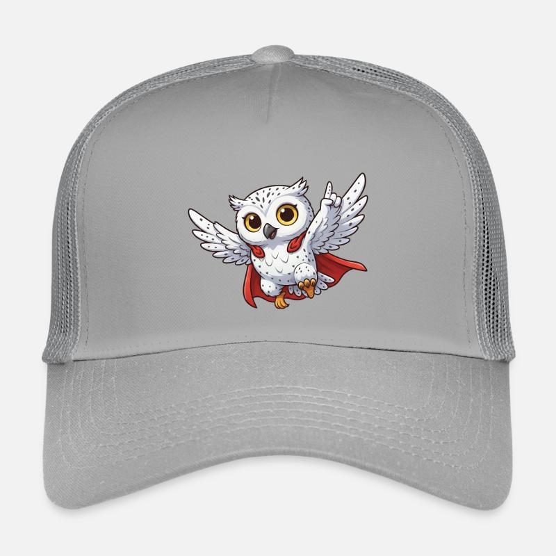 Coole Eule Motivationssprüche Held Schneeeule Kinder Trucker-Cap