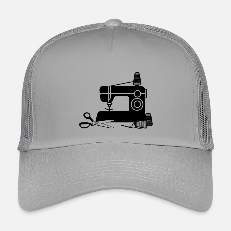 Logo de machine à coudre atelier de couture avec fil et ciseaux Casquette trucker enfant