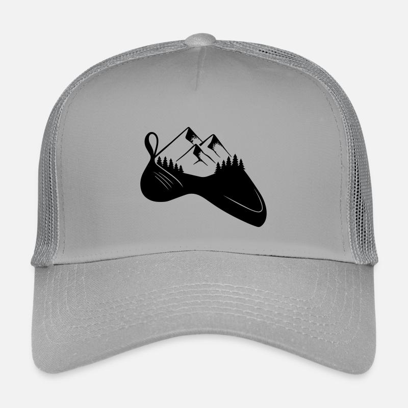 Kletterschuh trifft Berg – Climb & Nature - Kinder Trucker-Cap - Hellgrau
