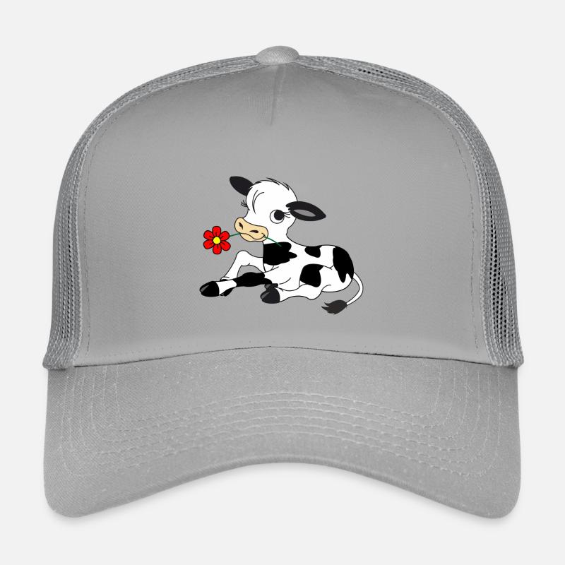 Veau avec fleur dans la bouche Casquette trucker enfant