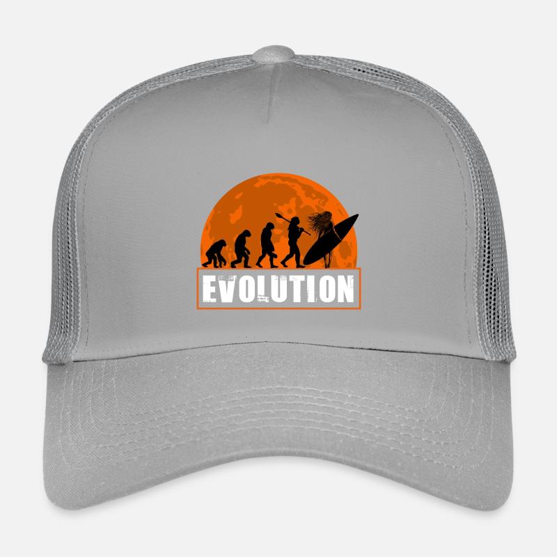 Evolution of Surfing Vintage Sunset Silhouette Kids’ Trucker Cap