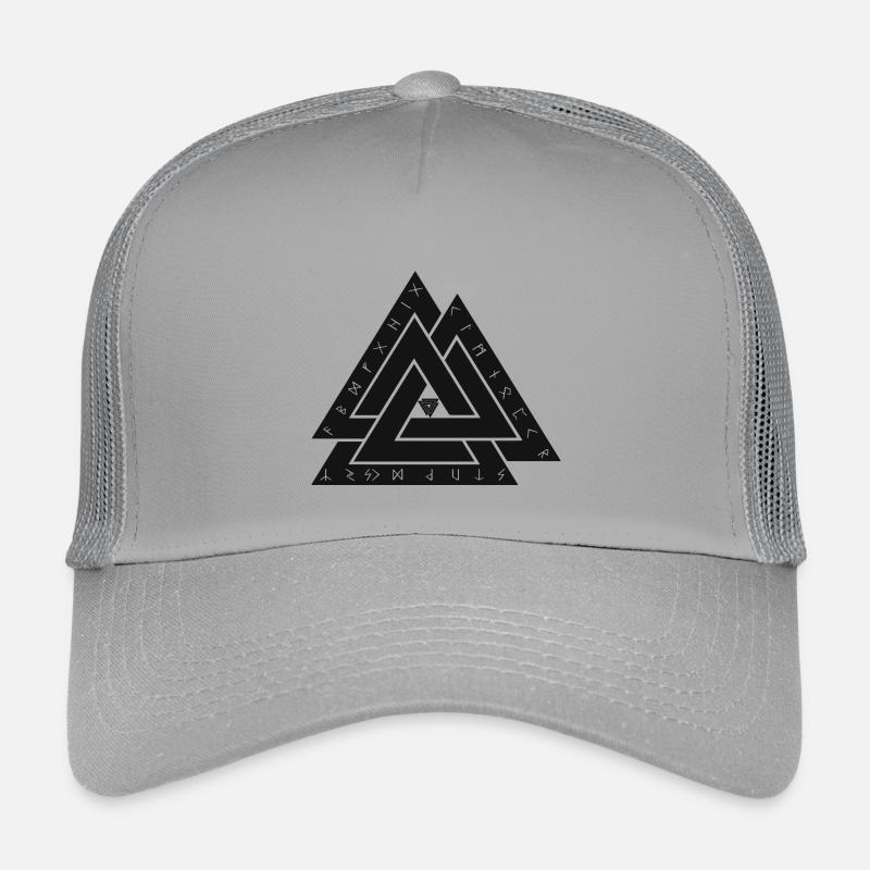 Valknut Wikinger Symbol - Kinder Trucker-Cap - Hellgrau