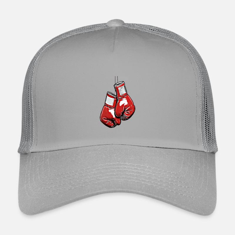 Rote Boxhandschuhe – Kraftvolle Silhouette Kinder Trucker-Cap