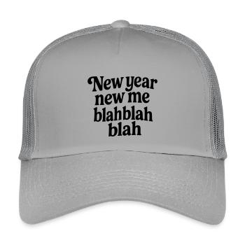 New Year New Me Blah - Funny Sarcastic Black - Kids’ Trucker Cap - light grey - Front