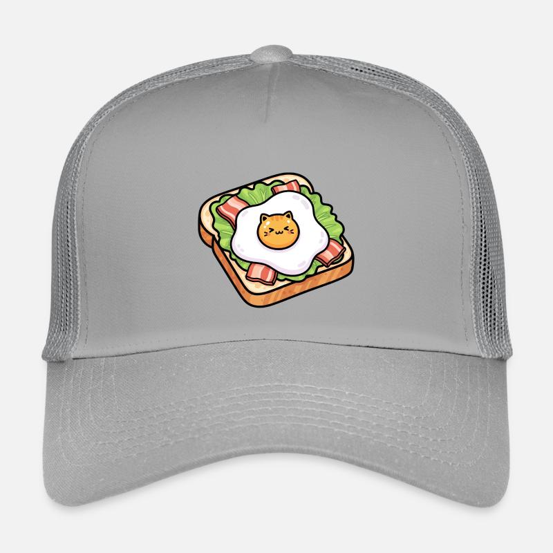 Sunny Toast Katzenei - Kinder Trucker-Cap - Hellgrau