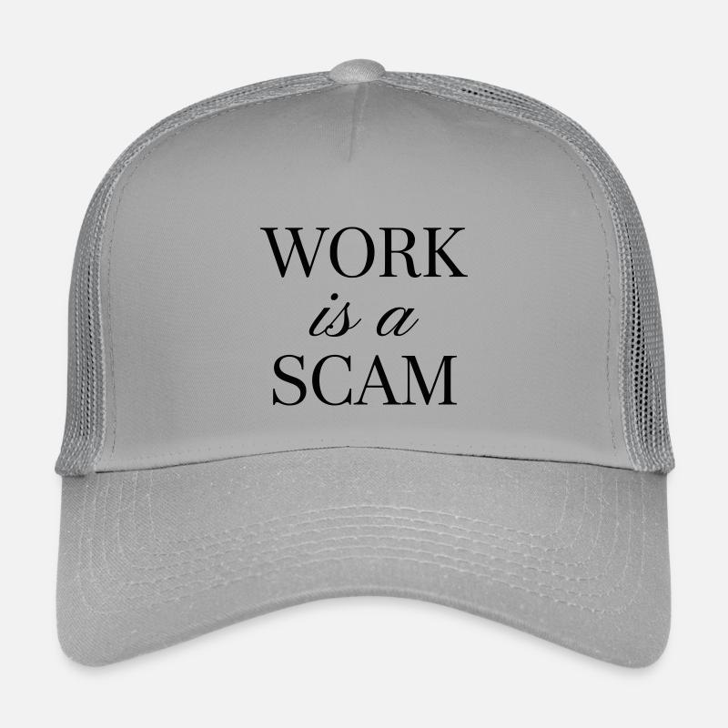 Le travail est une arnaque - Déclaration antitravail Casquette trucker enfant