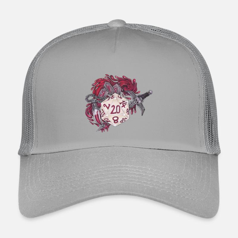 Rollenspiel Tabletop D20 Würfel Bloodhunter - Kinder Trucker-Cap - Hellgrau