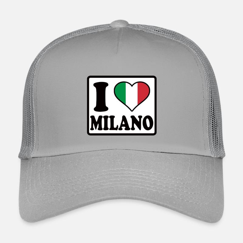I love Milano, Mailand - Kinder Trucker-Cap - Hellgrau