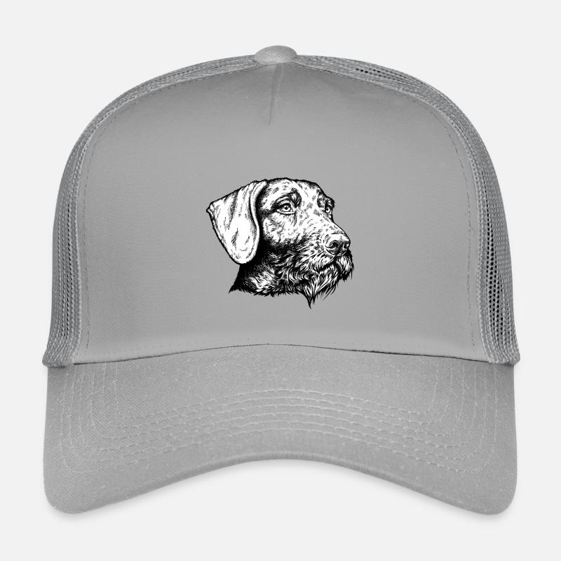 Deutsch Drahthaar Portrait - Kinder Trucker-Cap - Hellgrau