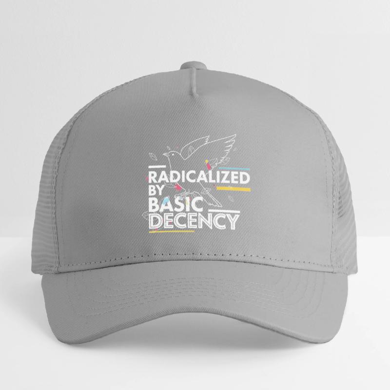 Radicalized by Basic Decency Statement Design Kids’ Trucker Cap