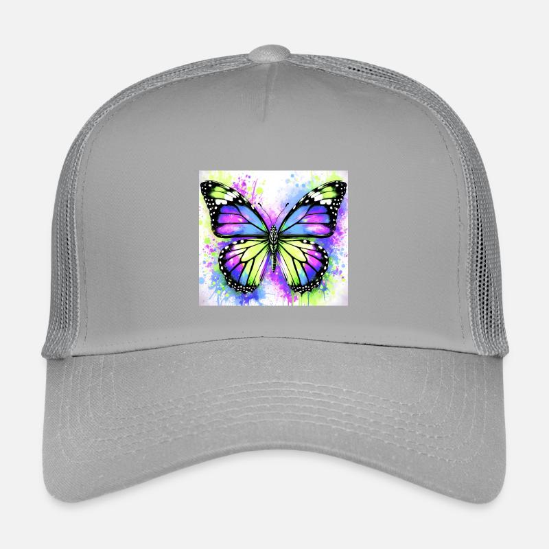 Schmetterling - Kinder Trucker-Cap - Hellgrau