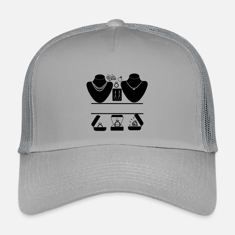Juwelierlogo mit Ringen, Diamanten Kinder Trucker-Cap