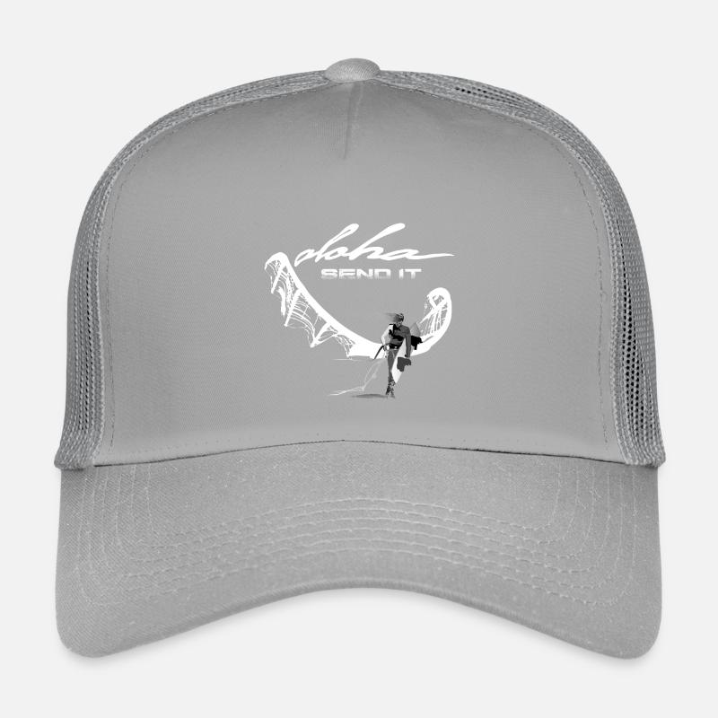 Send it Kitesurferin - Kinder Trucker-Cap - Hellgrau