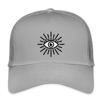 Éclatement de l’œil omniscient - Casquette trucker enfant - gris clair - Devant