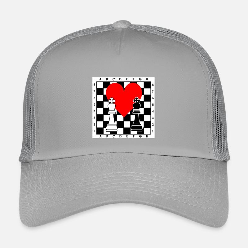 Schachbrett mit Herz Kinder Trucker-Cap
