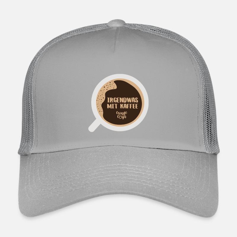 Irgendwas mit Kaffee - Kinder Trucker-Cap - Hellgrau