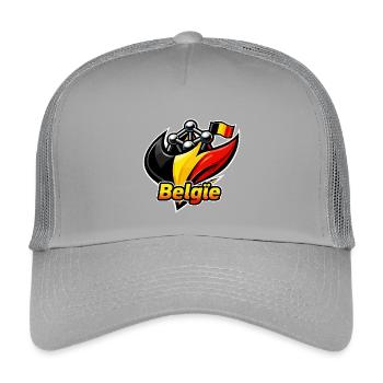 Logo de la Belgique - Casquette trucker enfant - gris clair - Devant