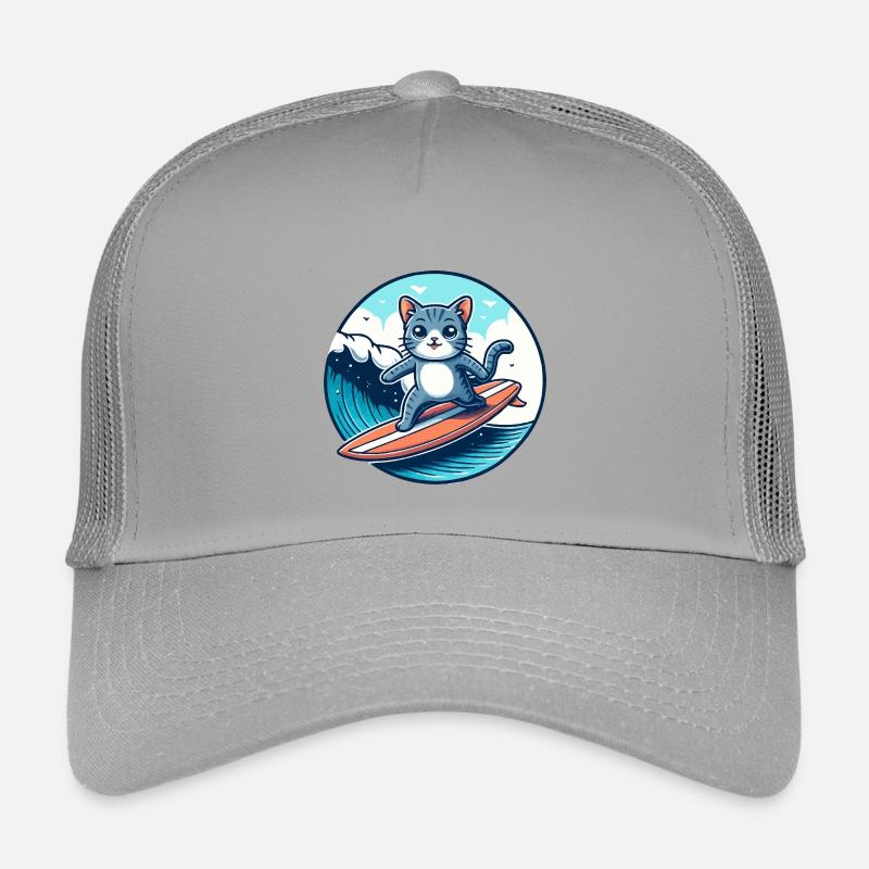 Cat surfers on the wave Kids’ Trucker Cap