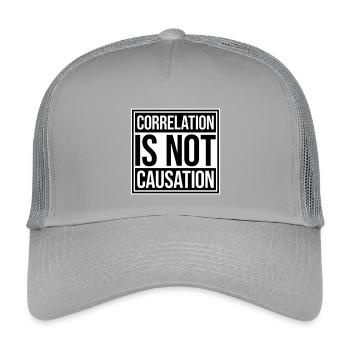 Correlation Is Not Causation Nerd Wissenschaft - Kinder Trucker-Cap - Hellgrau - Vorne