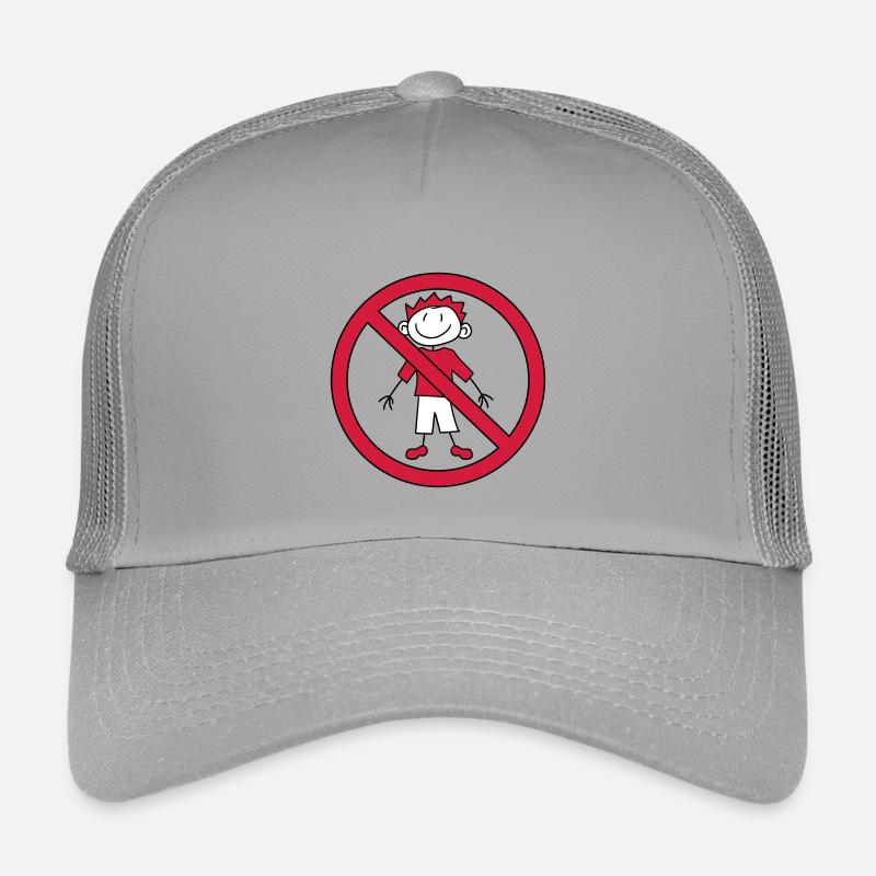 interdit panneau zone pas enfant peint gribouillis com Casquette trucker enfant
