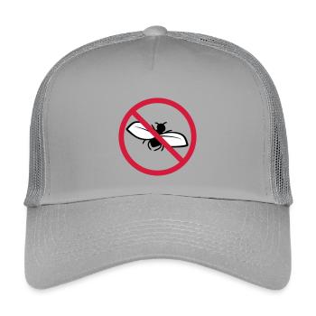 Fliege Verboten Schild - Kinder Trucker-Cap - Hellgrau - Vorne