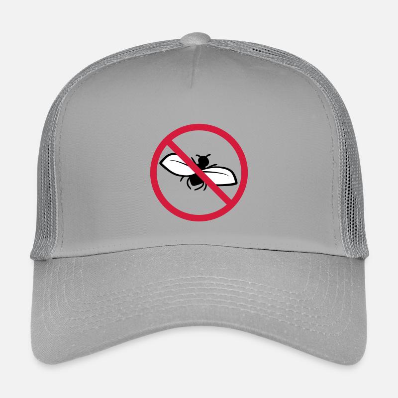 Fliege Verboten Schild - Kinder Trucker-Cap - Hellgrau