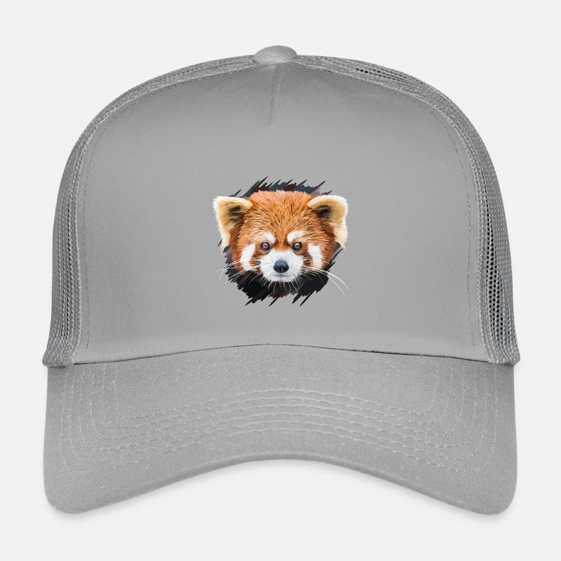 Roter Panda - Kinder Trucker-Cap - Hellgrau