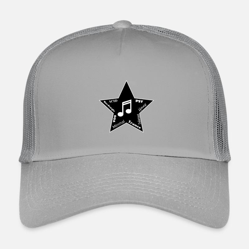 EDM Techno Stern - Kinder Trucker-Cap - Hellgrau