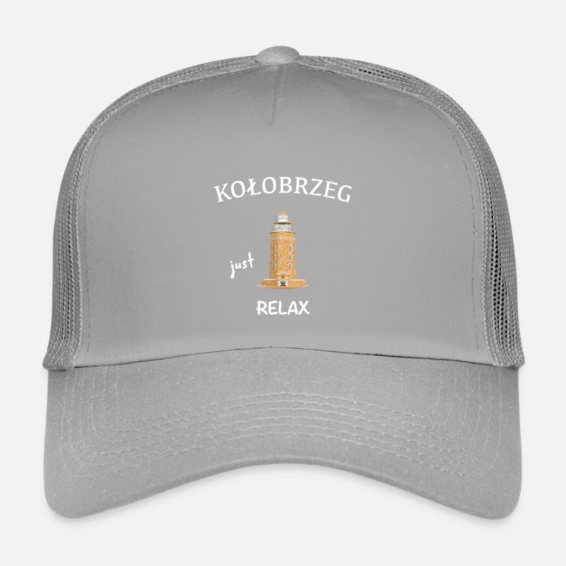 Kolberg, polnische Ostsee, Just relax - Kinder Trucker-Cap - Hellgrau